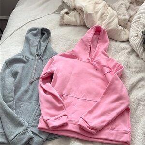 Cozy Pink and Gray Women's Hoodies